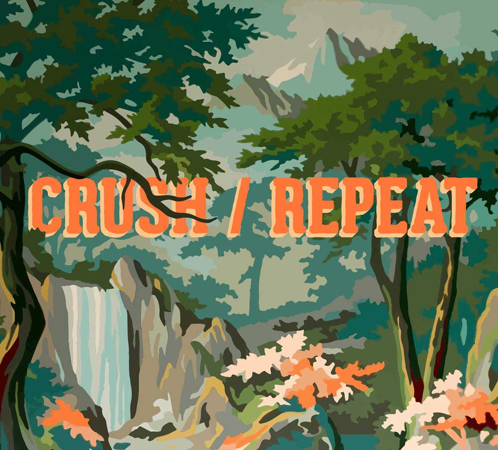 Crush/Repeat event poster featuring a wildlife scene