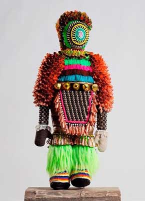 Figure titled "Like A Hammer" created by Jeffrey Gibson