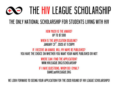 HIV League Scholarship flyer