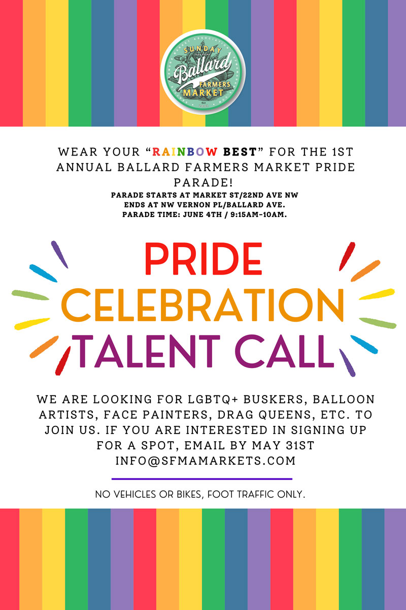 Ballard Farmers Market Pride Celebration Parade Gay City Seattle's