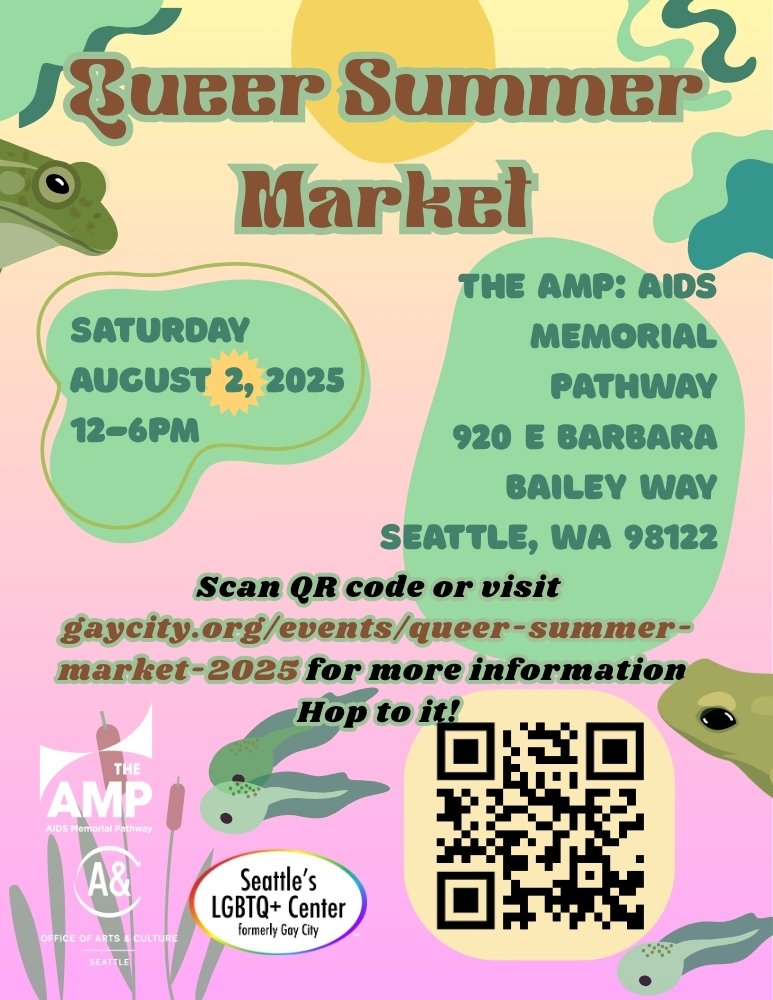 Queer Summer Market 8.5"x11" flyer